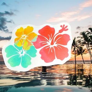FLORAL Hawaii Aloha State Ohana Shaka Travel 808 Samoan Love Single Sticker